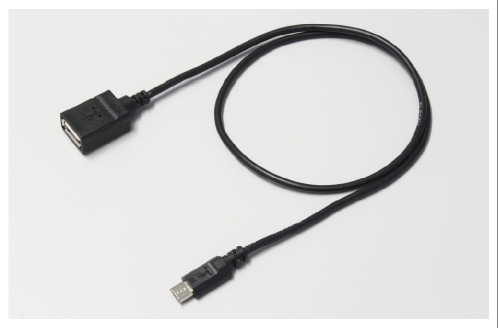 別売のOTG対応USB（micro B to A）変換アダプタ
