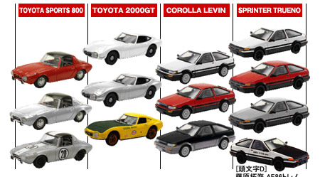 TOYOTA Sports Cars Minicar Collection -ラインナップ