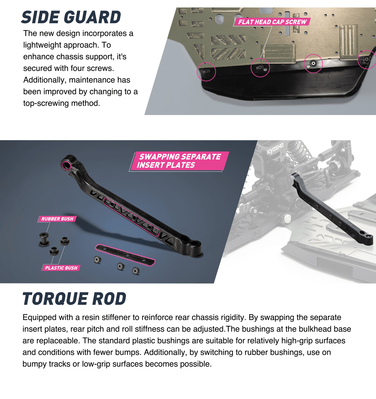 MAIN CHASSIS / SIDE GUARD, TORQUE ROD